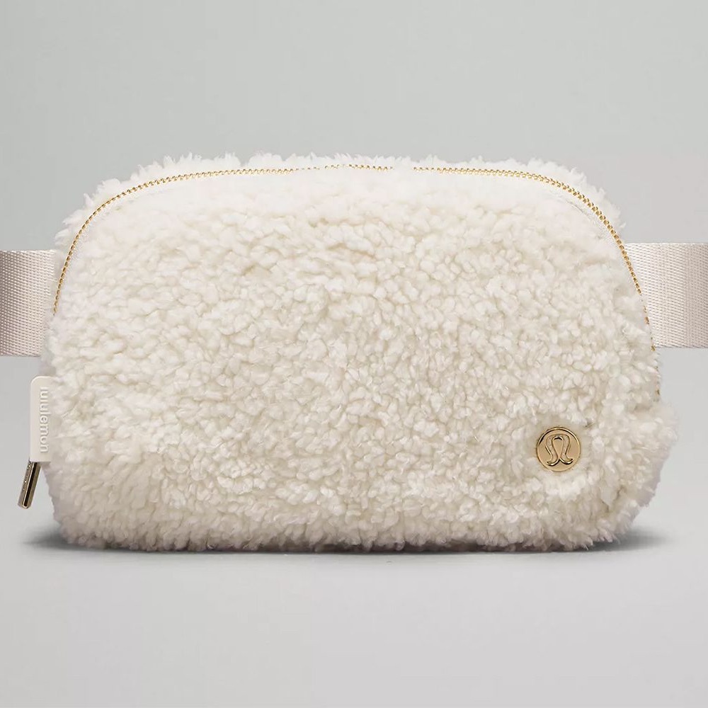 lululemon athletica Cream Sherpa Belt Bag